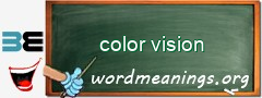 WordMeaning blackboard for color vision